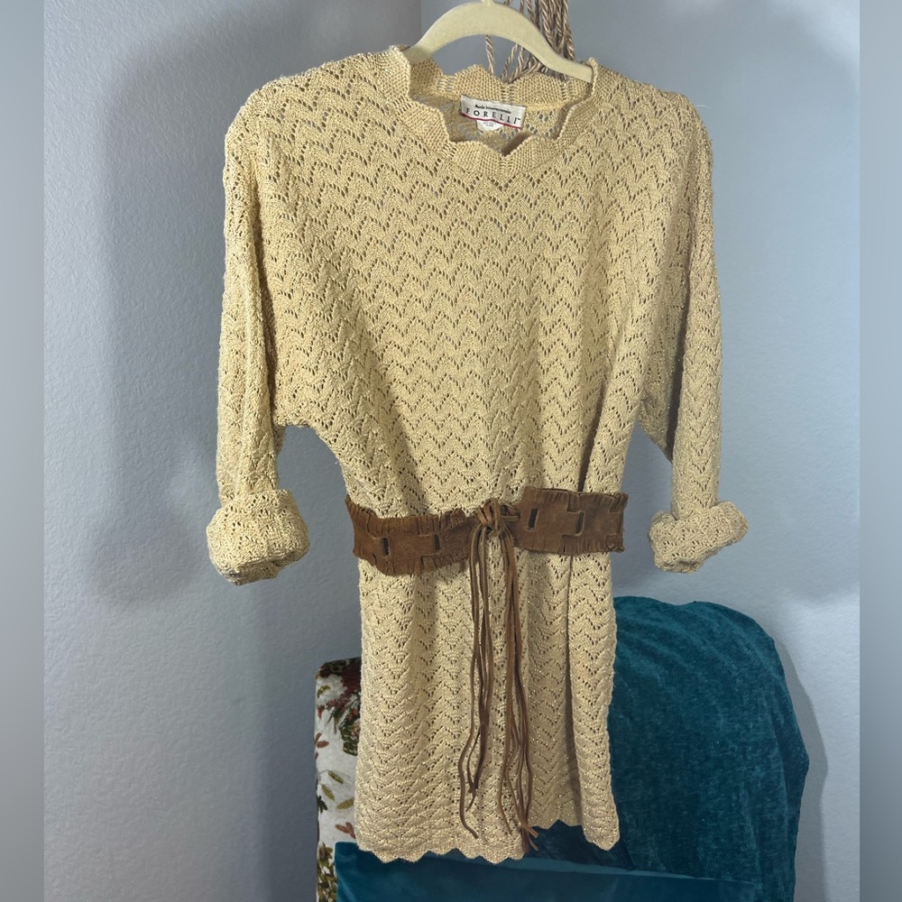 Sparkly Knit Sweater Dress